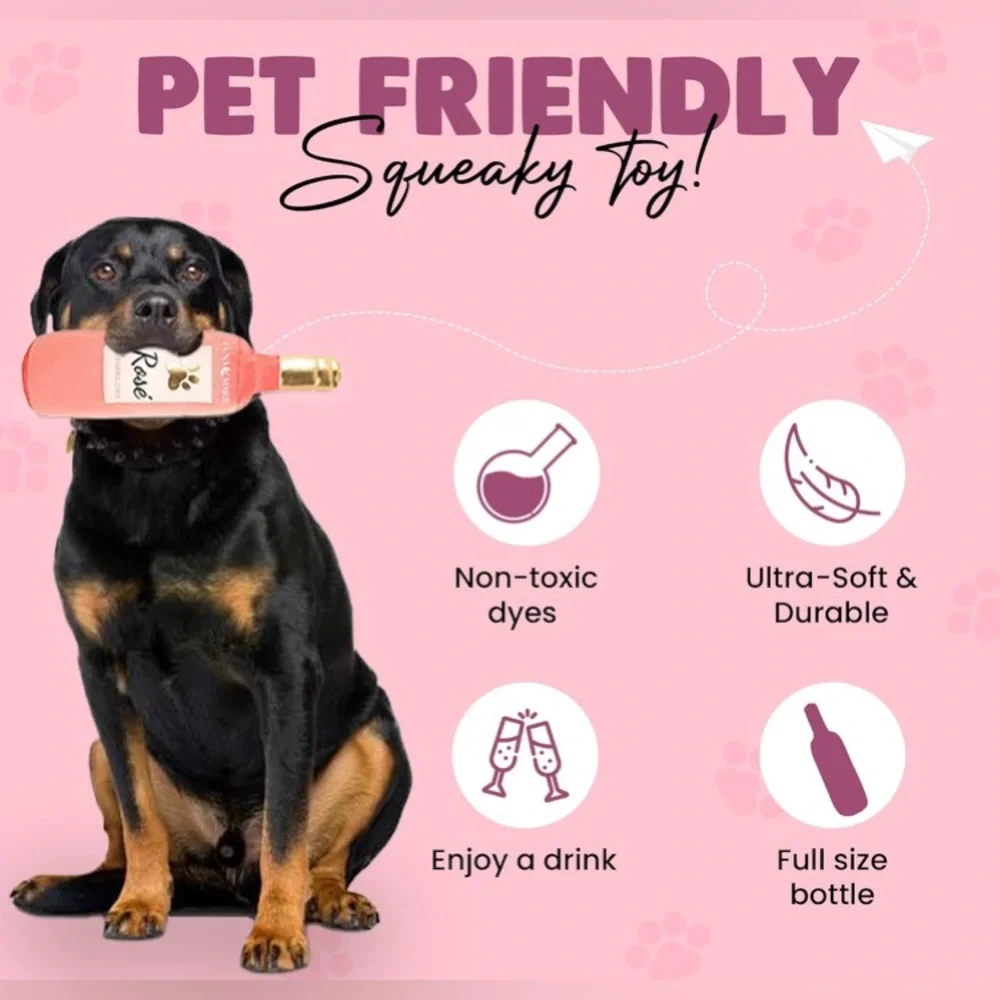 Wine Bottle Plush Squeaking Toy